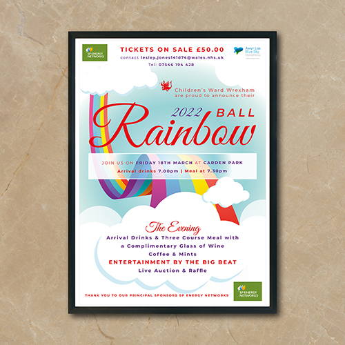 rainbow ball poster